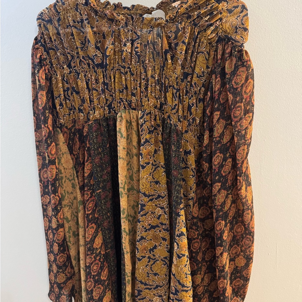 Free People Bohemian Floral Print Women's Top